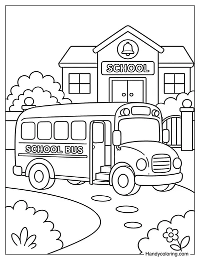 School Bus at School