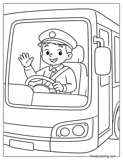 School Bus Driver Smiling