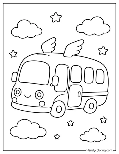 School Bus with Wings
