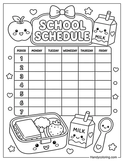 School Lunch Schedule