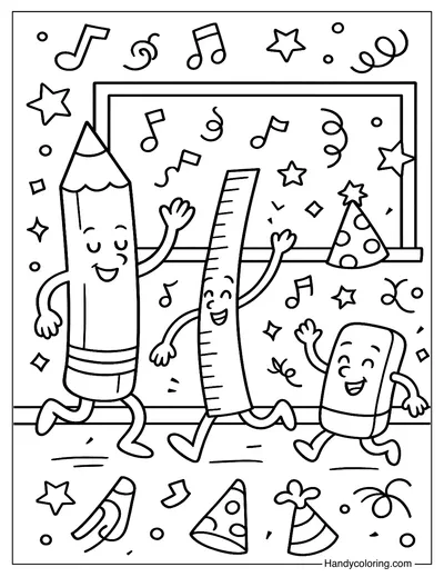 School Supply Dance Party Page