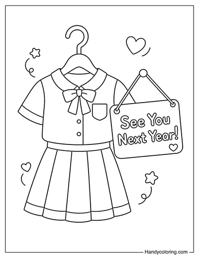 School Uniform Hanging Goodbye