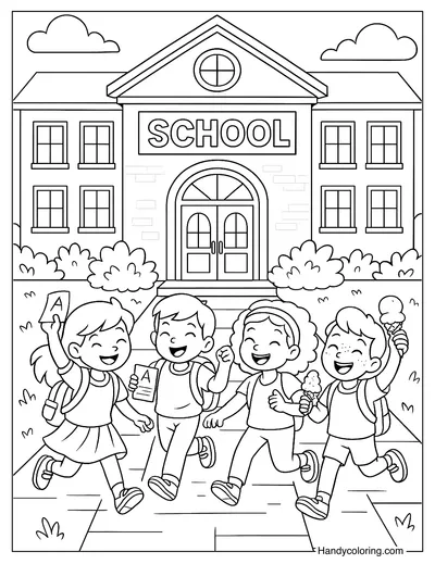 School's Out Coloring Page