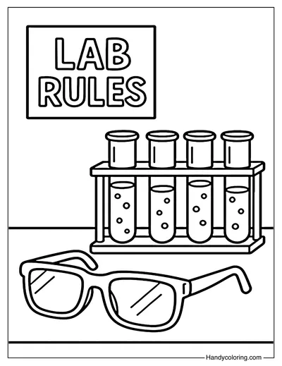 Science Lab Day Coloring Page