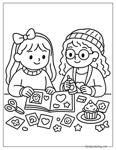 Scrapbooking Moments Coloring Page