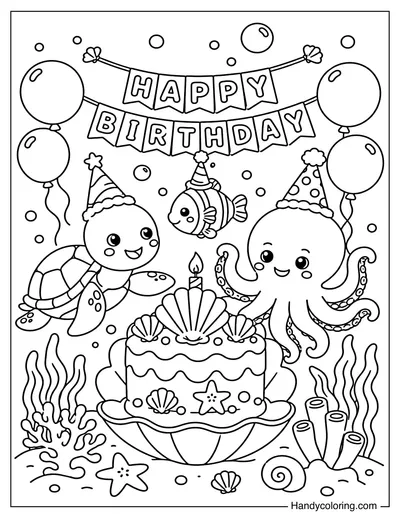 Sea Creatures Birthday Party