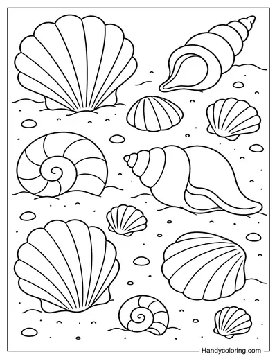 Seashells Scattered on the Sand