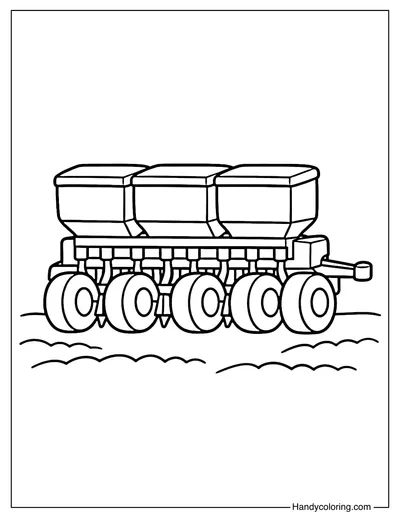 Seed Drill Machine Color Page