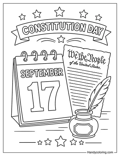 September 17 Constitution Day Calendar