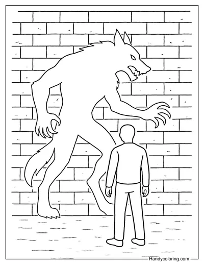 Shadow of the Wolf Coloring Page
