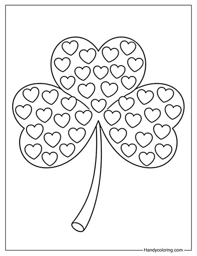 Shamrock Heart Coloring Page