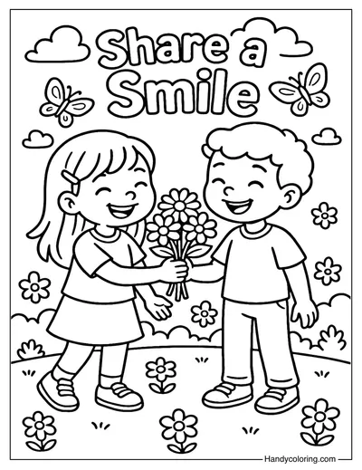 Share a Smile Coloring Page