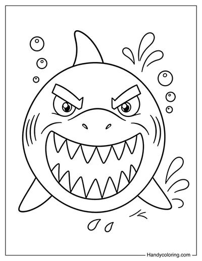 Shark Fierce Face