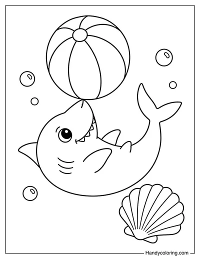 Shark Playing with Beach Ball