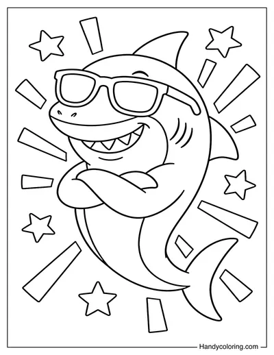 Shark Wearing Sunglasses