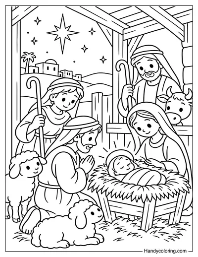 Shepherds Visiting Baby Jesus