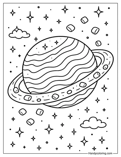 Sherbet Glow Orbit Coloring Page