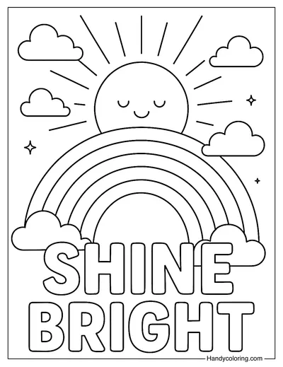 Shine Through the Clouds Coloring Page
