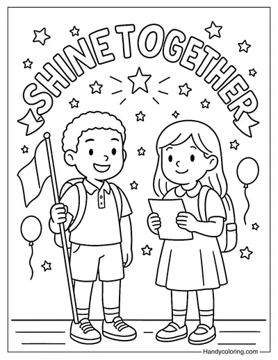 Shine Together Coloring Page