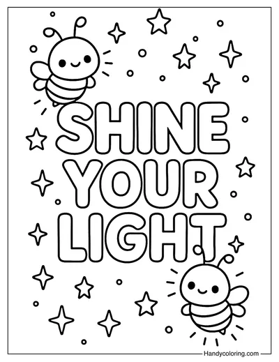 Shine Your Light Coloring Page