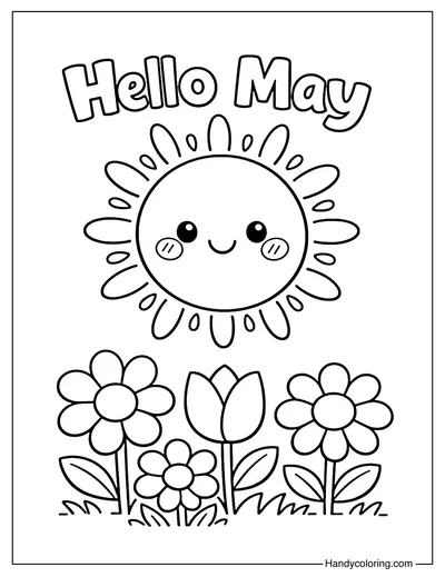 Shining Sun and Flowers Blooming in May