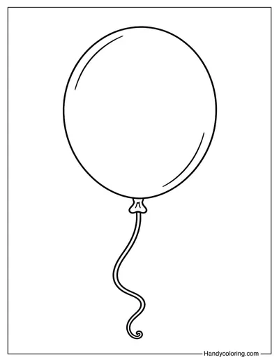 Simple Balloon Coloring Page
