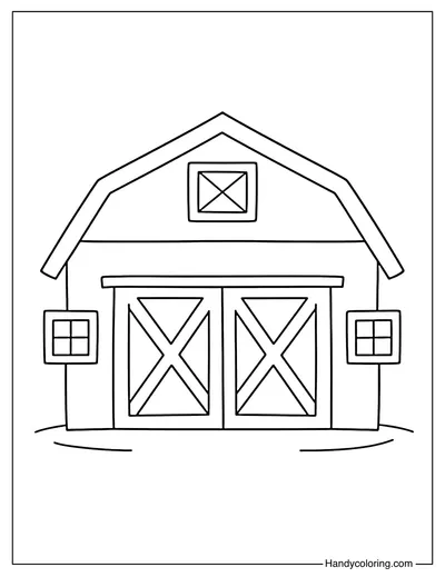 Simple Barn Front View