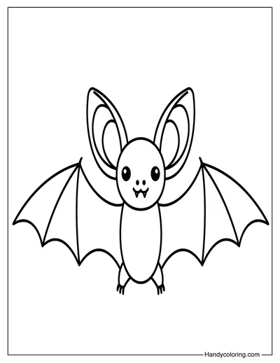 Simple Bat Coloring Page