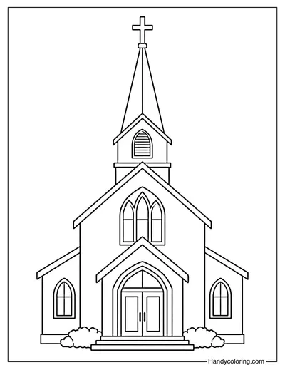 Simple Church with Big Door