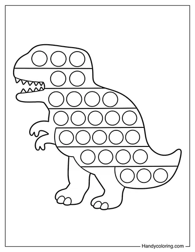 Simple Dinosaur Pop It Side View