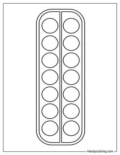 Simple Double Row Pop It Strip