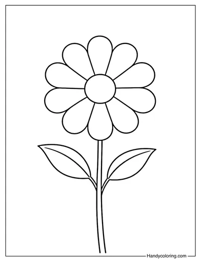 Simple Flower Coloring Page