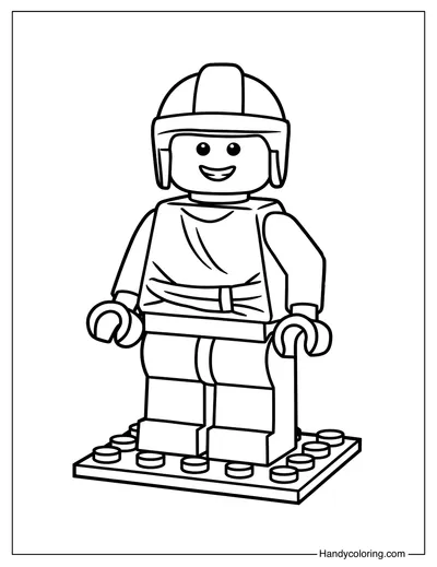 Simple Lego Coloring Page