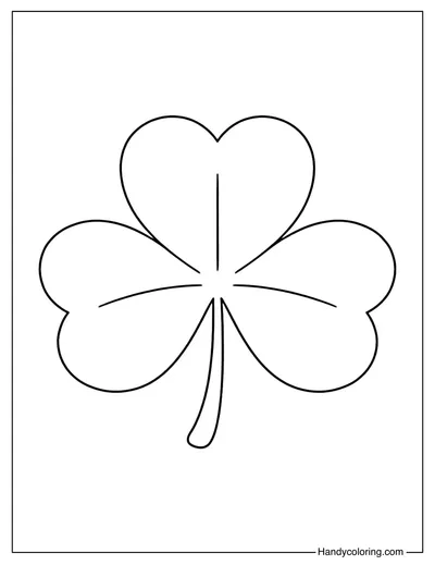 Simple Shamrock Coloring Page