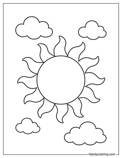 Simple Sun with Big Wavy Rays