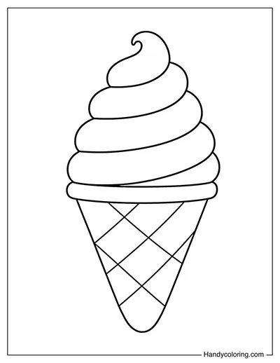 Single Large Ice Cream Cone