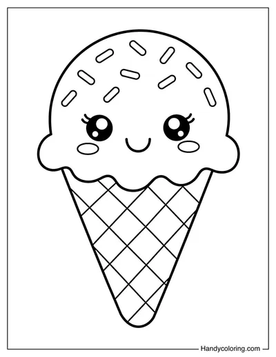 Single Scoop Ice Cream Cone
