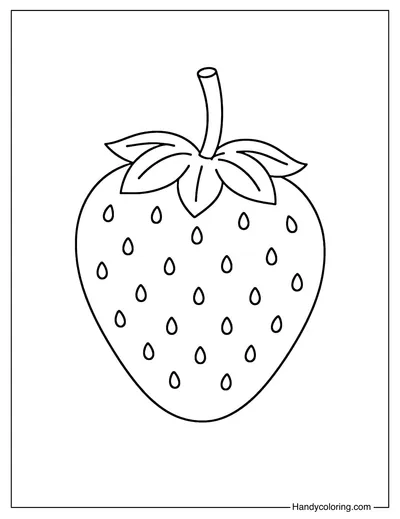 Single Strawberry Outline
