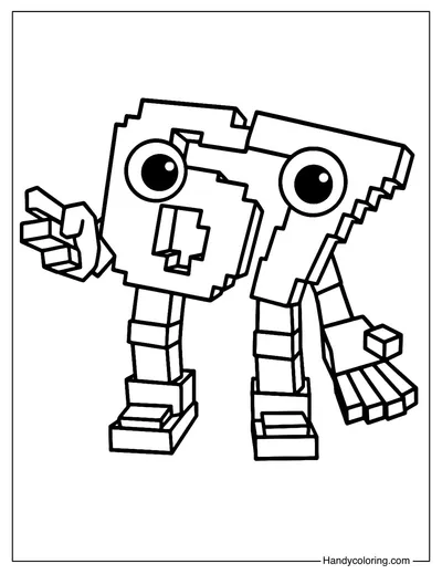 Six Seven Brainrot Coloring Page