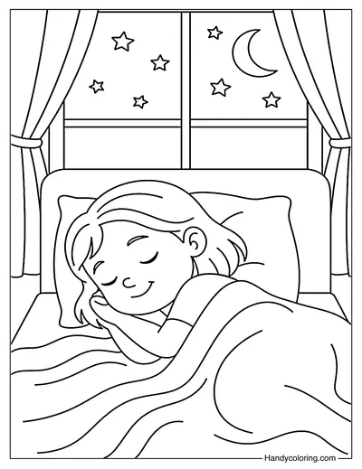 Sleeping Without Fear Coloring Page