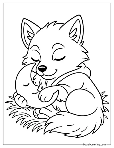 Sleepy Werewolf Coloring Page