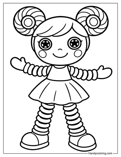 Slinky Sky Doll Coloring Page