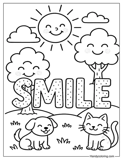 Smile Coloring Page