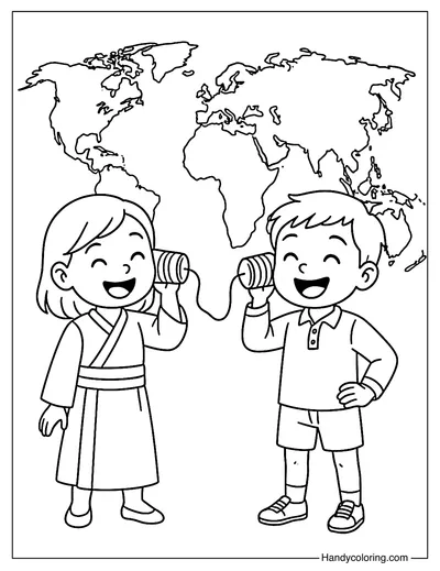 Smile Without Borders Coloring Page