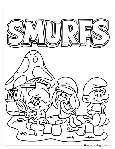 Smurfs Movie Coloring Page To Download