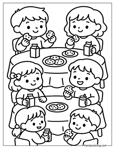 Snack Break Coloring Page