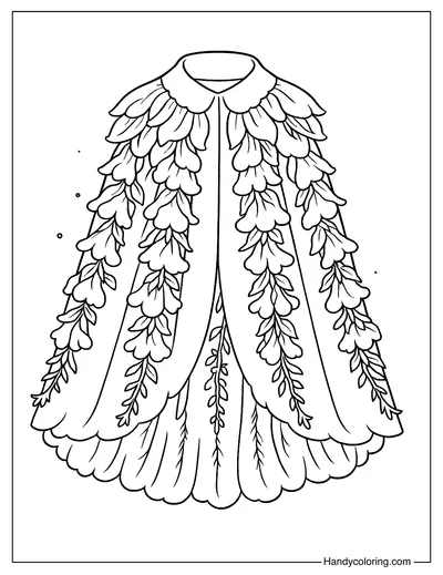 Snapdragon Shoulder Cape Coloring Page