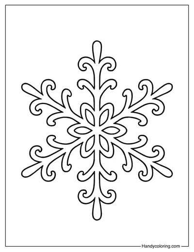 Snowflake Coloring Page Printable