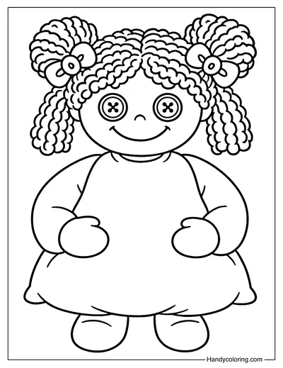 Snuggle Sue Doll Coloring Page