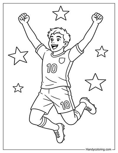 Soccer Player Jumping